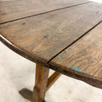 French antique rustic oak wine table