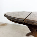 French antique rustic oak wine table