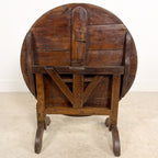 French antique rustic oak wine table