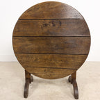 French antique rustic oak wine table