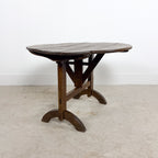 French antique rustic oak wine table