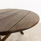 French antique rustic oak wine table