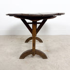 French antique rustic oak wine table