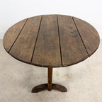 French antique rustic oak wine table