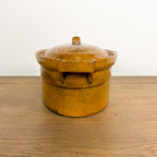 Large Antique French Yellow Glazed Terrine