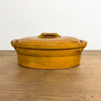 Large Antique French Yellow Glazed Terrine