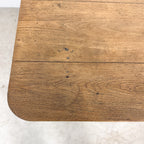 Antieke boerderijkamer tafel van gebleekt eiken met lade