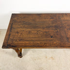 Antique Rustic Oak Farmhouse Dining Table