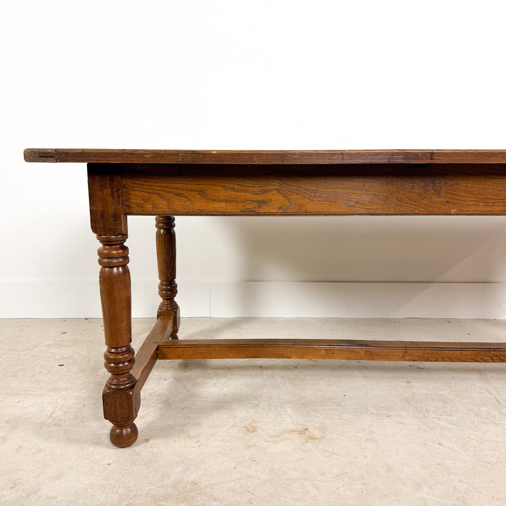 Antique Rustic Oak Farmhouse Dining Table