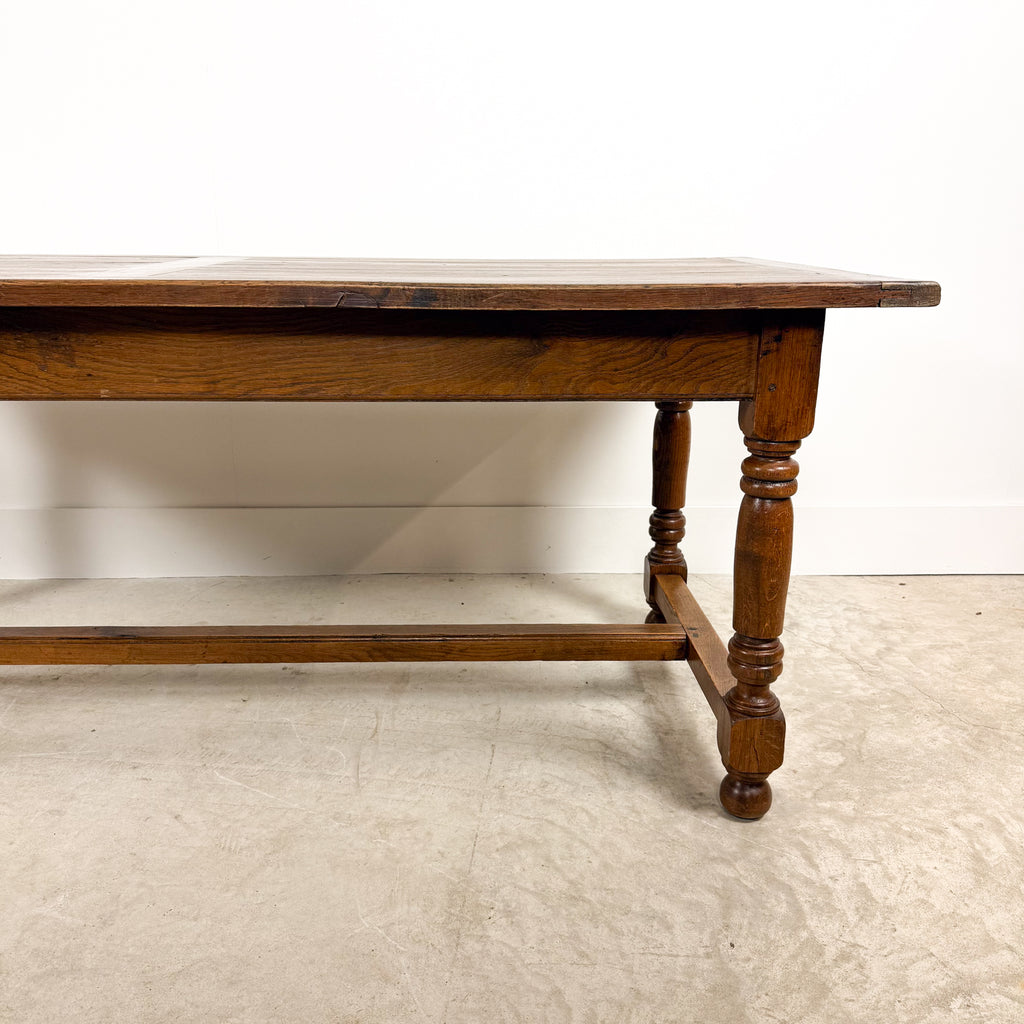 Antique Rustic Oak Farmhouse Dining Table