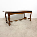 Antique Rustic Oak Farmhouse Dining Table