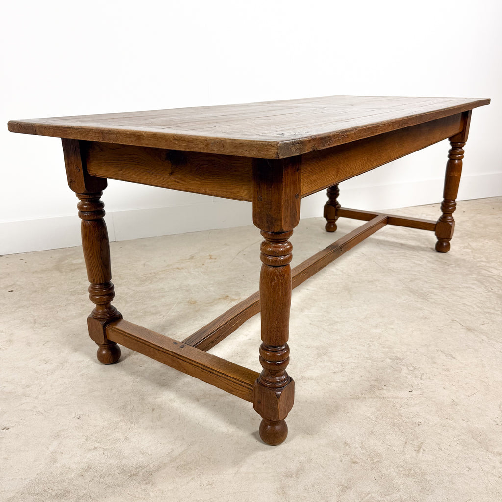 Antique Rustic Oak Farmhouse Dining Table