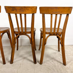 Set van 5 vintage Franse bistrostoelen van Fischel