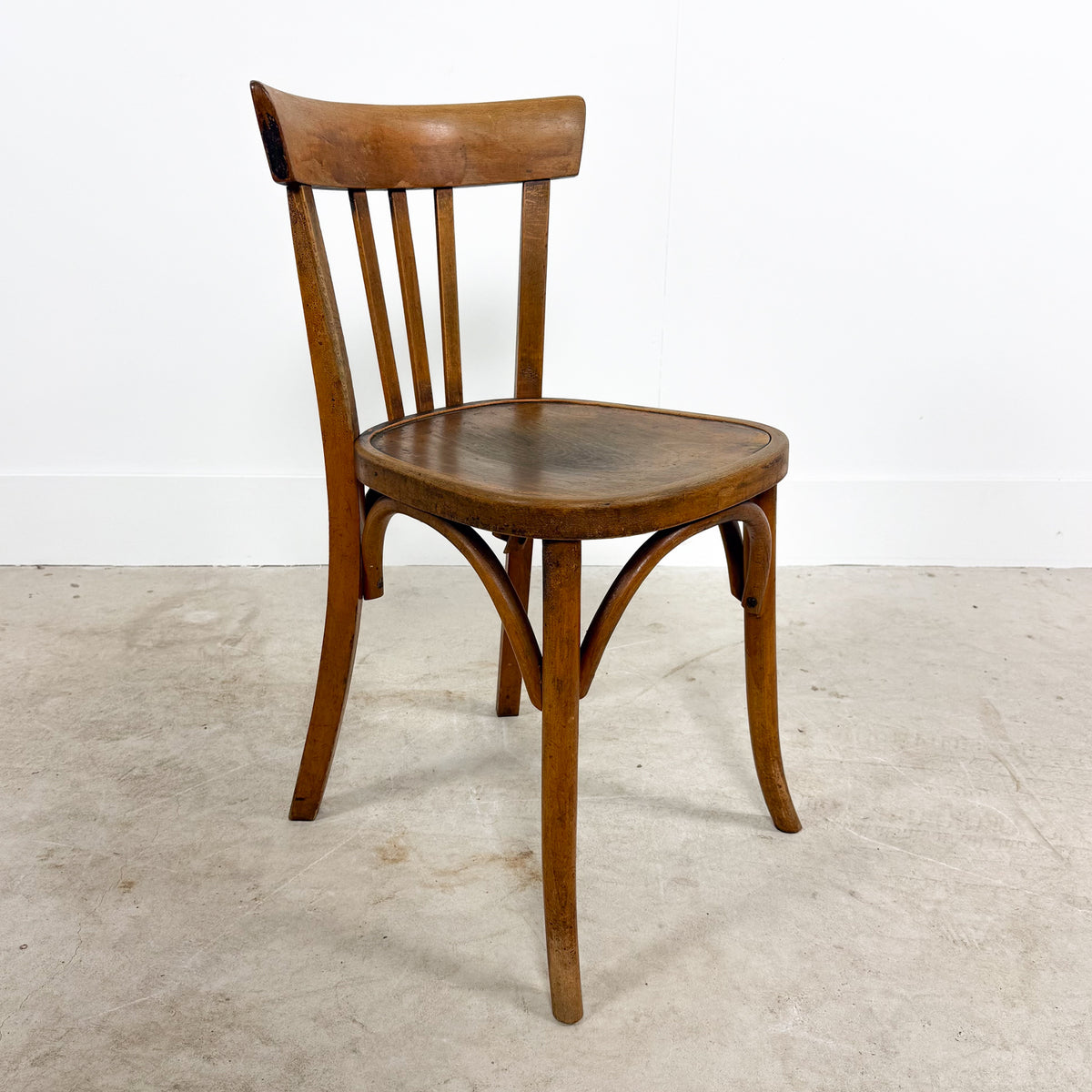 Set van 5 vintage Franse bistrostoelen van Fischel
