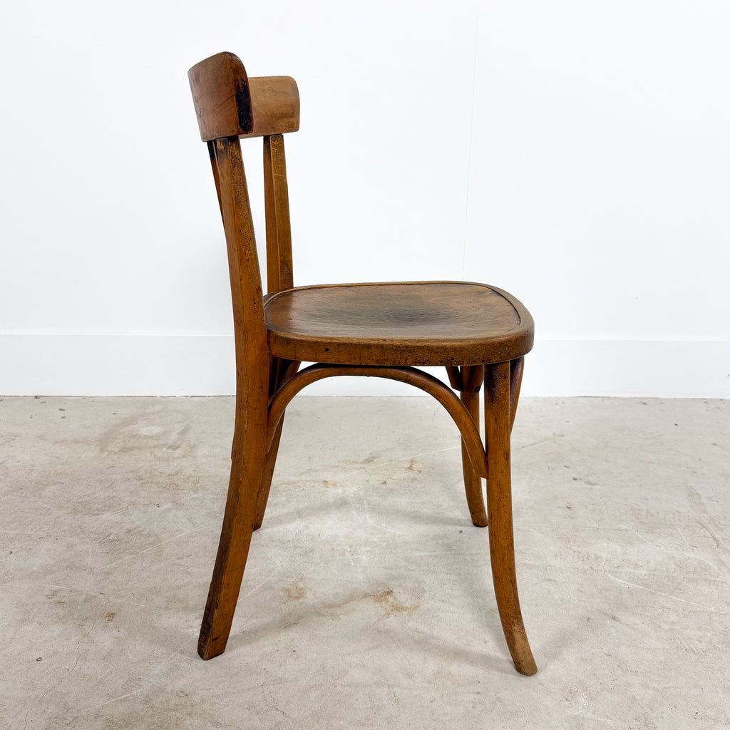 Set van 5 vintage Franse bistrostoelen van Fischel