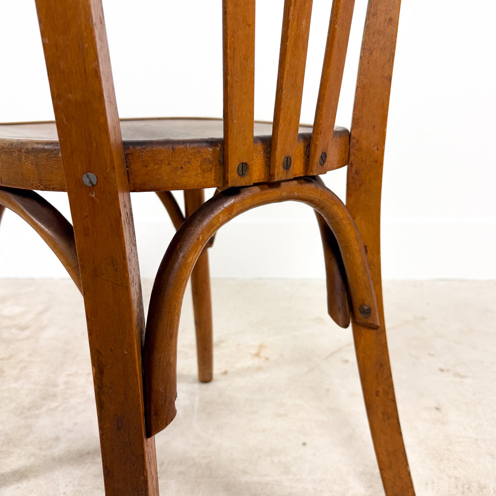 Set van 5 vintage Franse bistrostoelen van Fischel