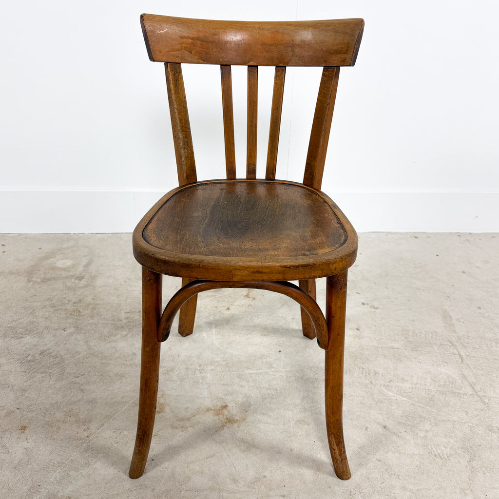 Set van 5 vintage Franse bistrostoelen van Fischel