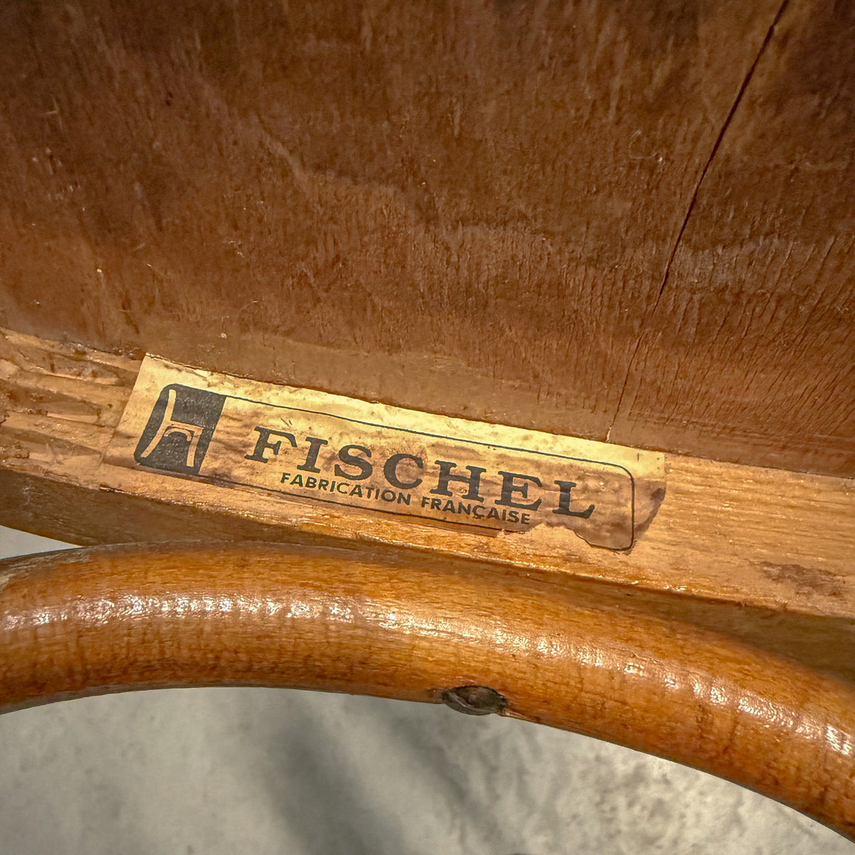 Set van 5 vintage Franse bistrostoelen van Fischel