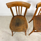 Set van 5 vintage Franse bistrostoelen van Fischel
