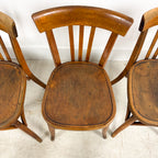 Set van 5 vintage Franse bistrostoelen van Fischel