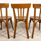 Set van 5 vintage Franse bistrostoelen van Fischel