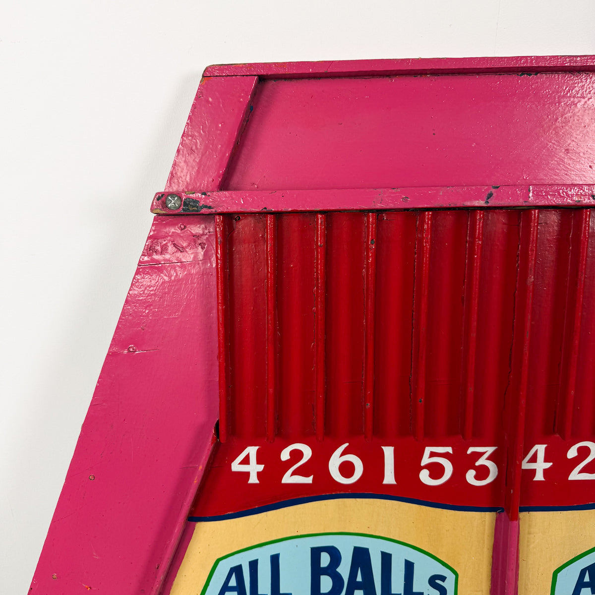 Vintage double Roll a ball carnival game board