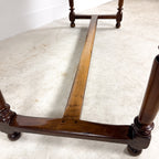 Antique Walnut Writing Table with Turned Legs