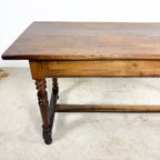 Antique Walnut Writing Table with Turned Legs