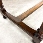 Antique Walnut Writing Table with Turned Legs