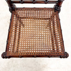 Antique Faux Bamboo Chairs with Cane Seats and Backrest