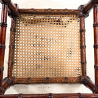 Antique Faux Bamboo Chairs with Cane Seats and Backrest