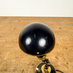 Vintage verstelbare bureaulamp zwart met messing details