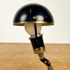 Vintage verstelbare bureaulamp zwart met messing details