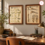 Set van 2 vintage Duitse anatomische orthopedische voetposters