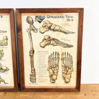 Set van 2 vintage Duitse anatomische orthopedische voetposters