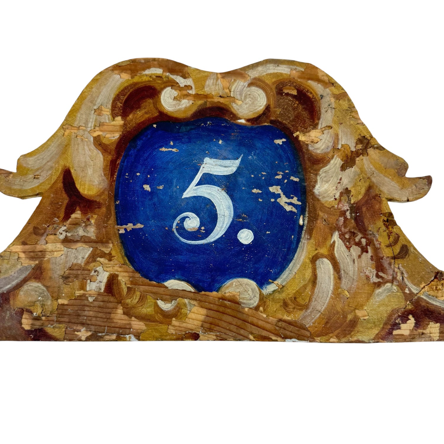 Vintage Fairground Number Sign No. 5