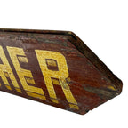 Antique French Wooden Sign Défense d’Afficher