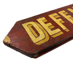 Antique French Wooden Sign Défense d’Afficher