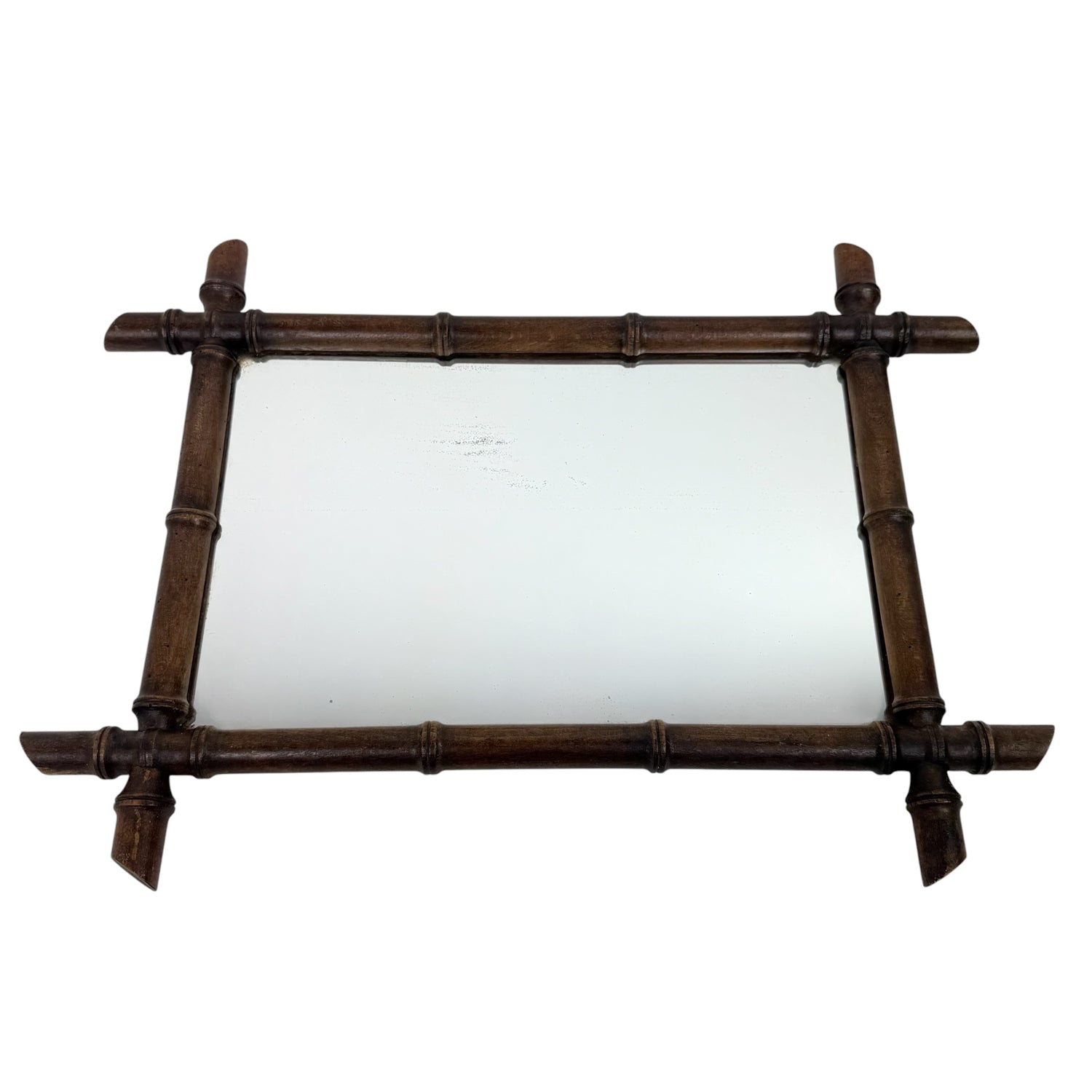 Vintage Faux Bamboo Mirror