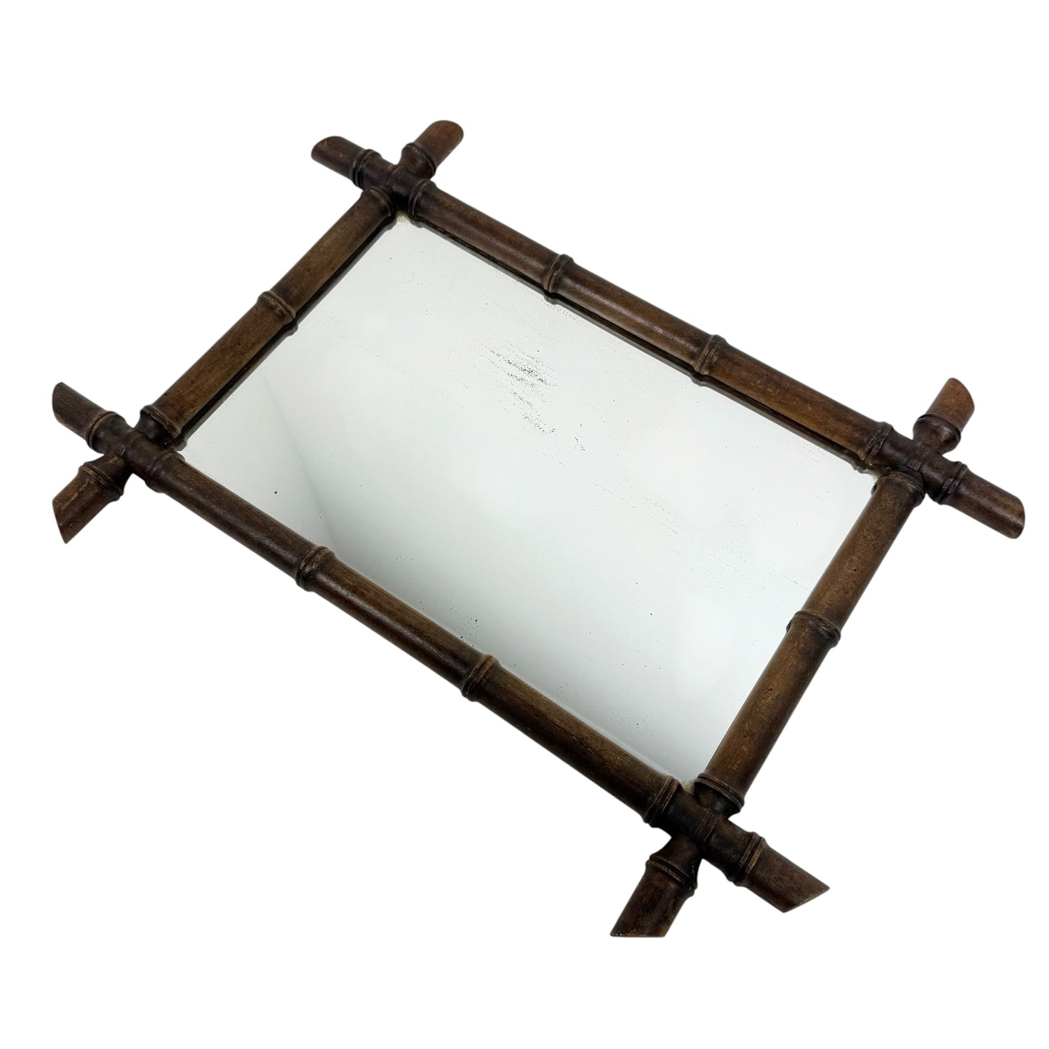 Vintage Faux Bamboo Mirror