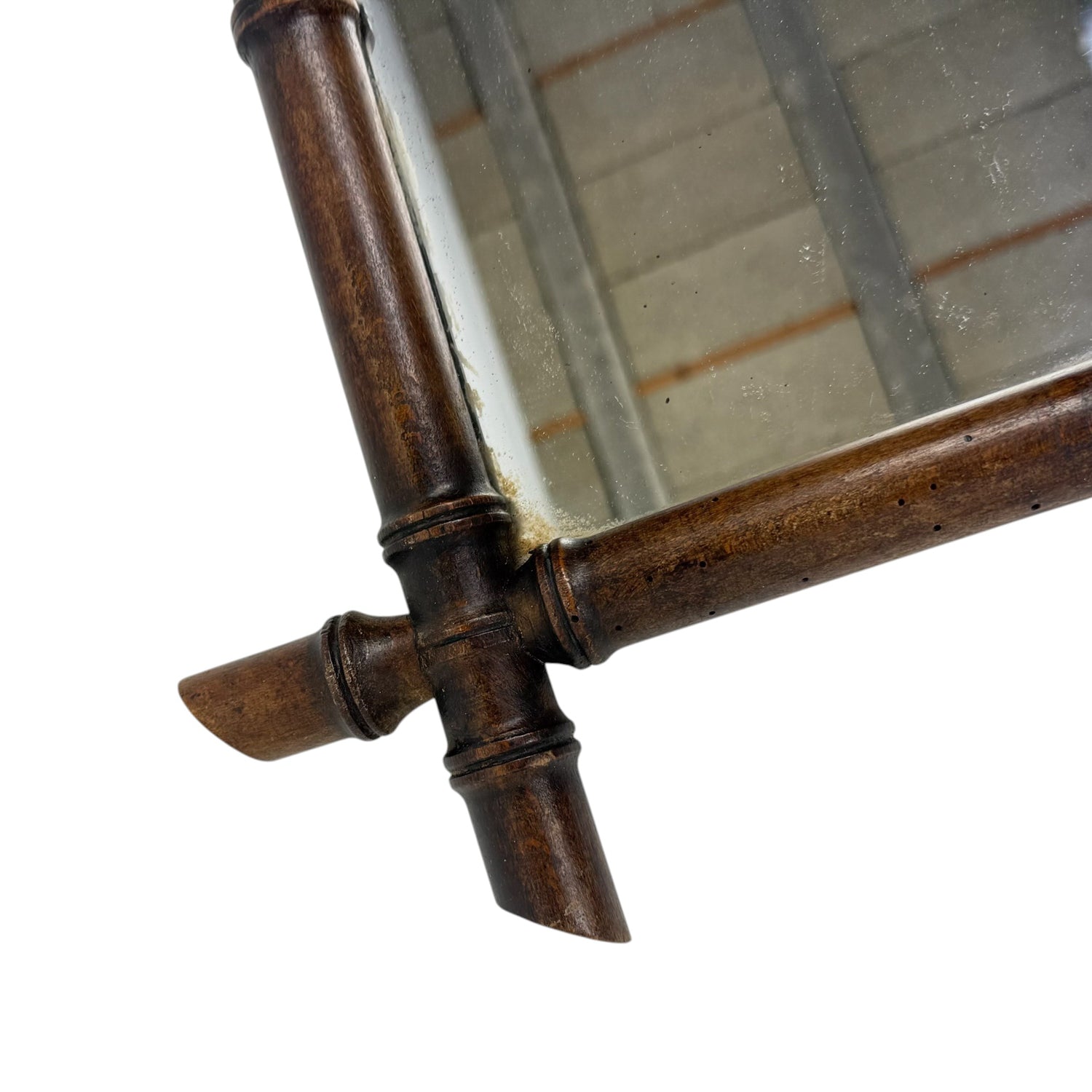 Vintage Faux Bamboo Mirror