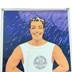 Antique French Advertising Poster Gilets de Flanelle de Reims 1920s