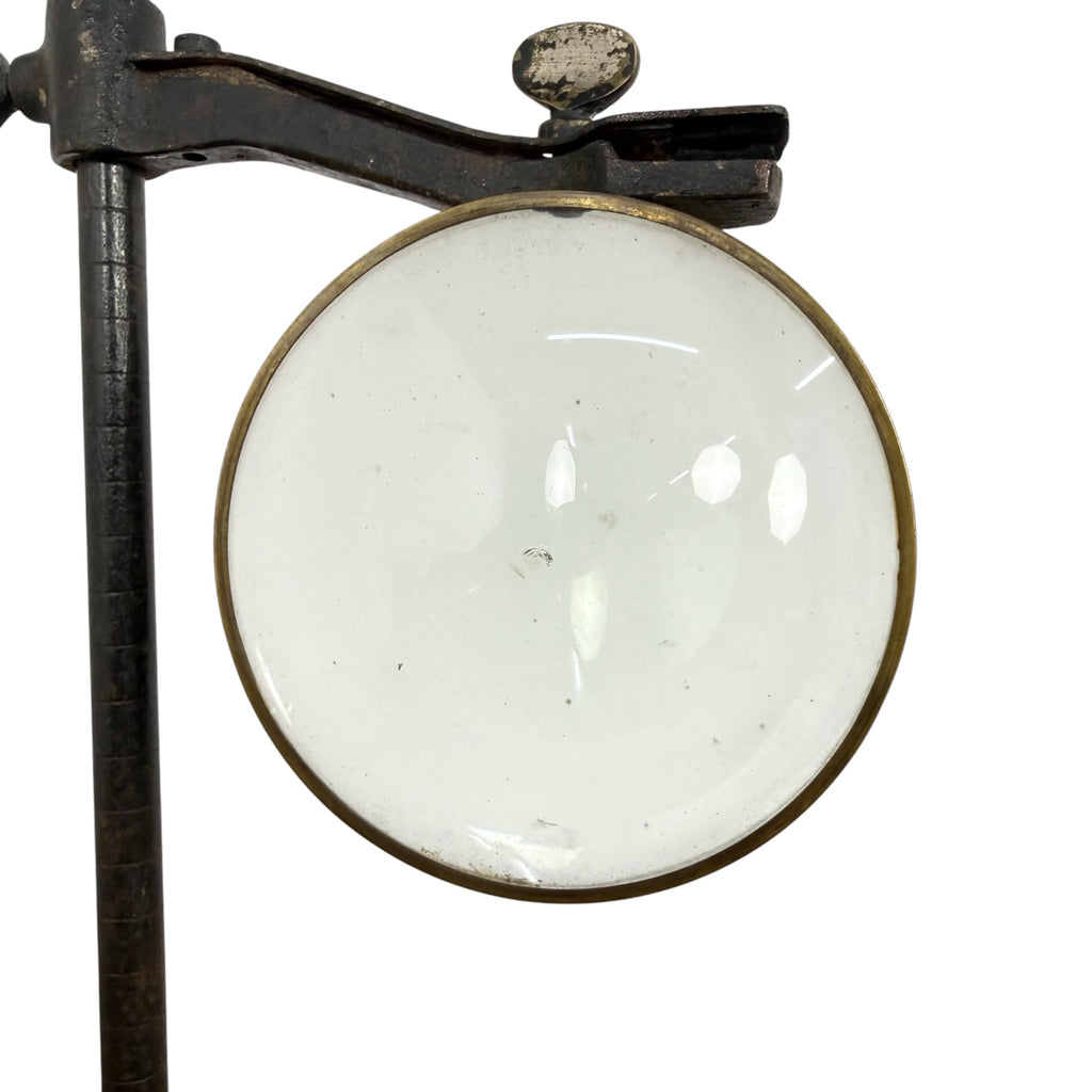 Antique Industrial Lens on Cast Iron Base Paris