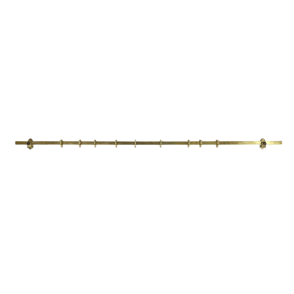 French Antique Brass Pot Hanging Rack Paris