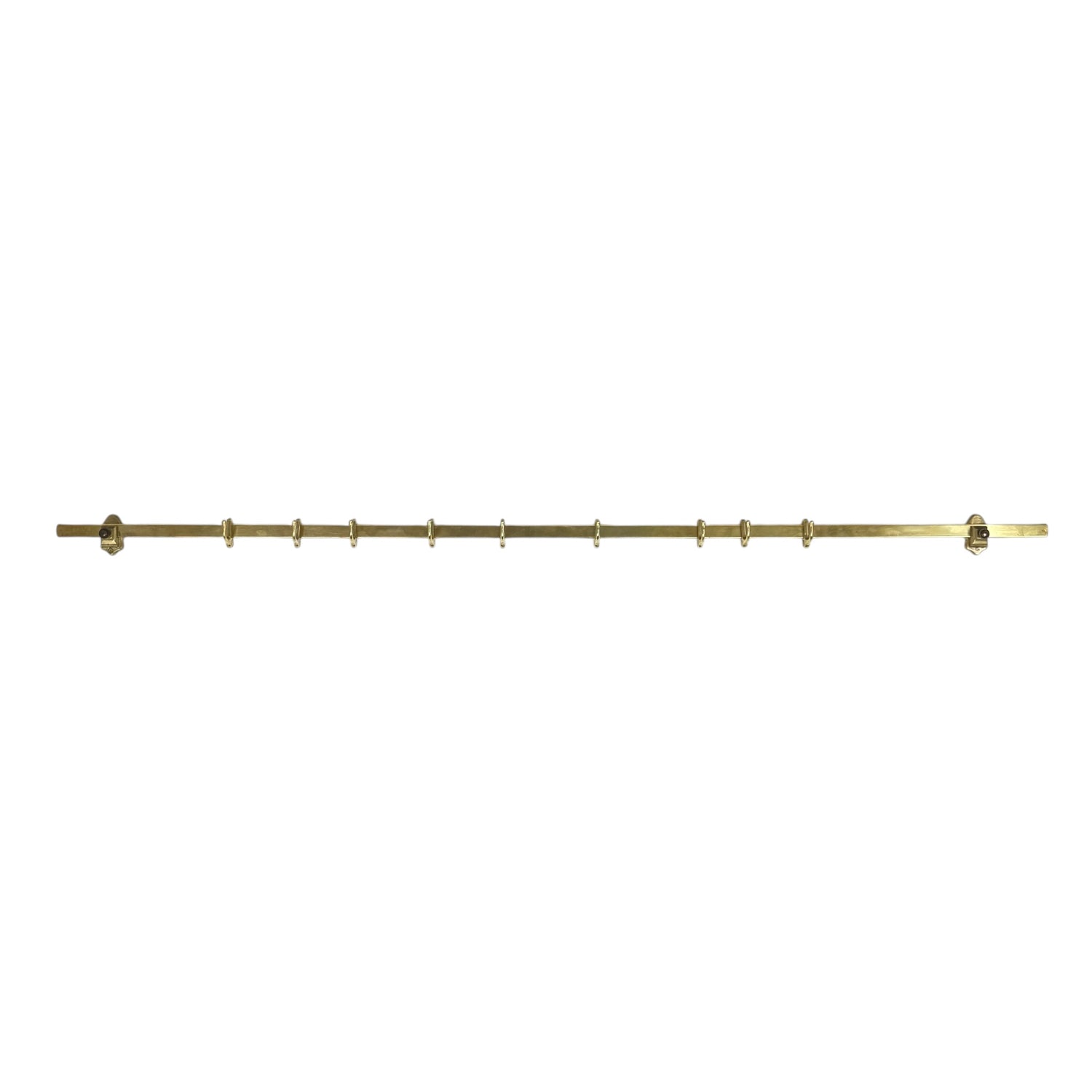French Antique Brass Pot Hanging Rack Paris