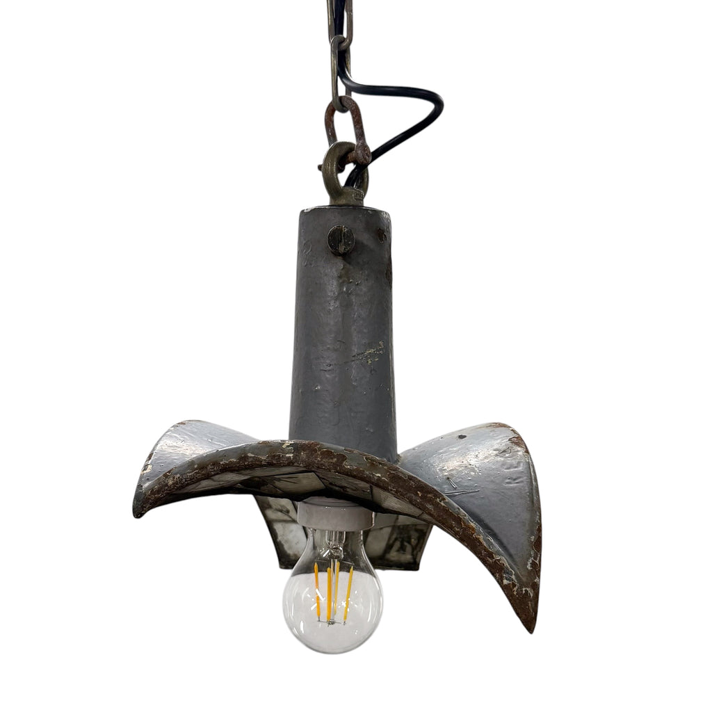 Nr. 2 Vintage industriële spiegelende hanglamp van Esla