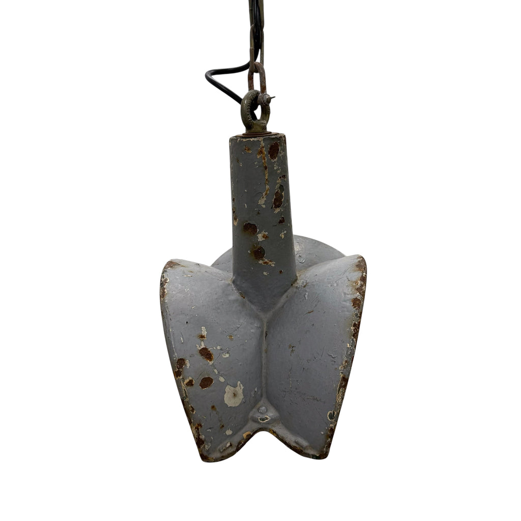 Nr. 2 Vintage industriële spiegelende hanglamp van Esla