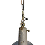 Nr. 2 Vintage industrial mirrored pendant light by Esla