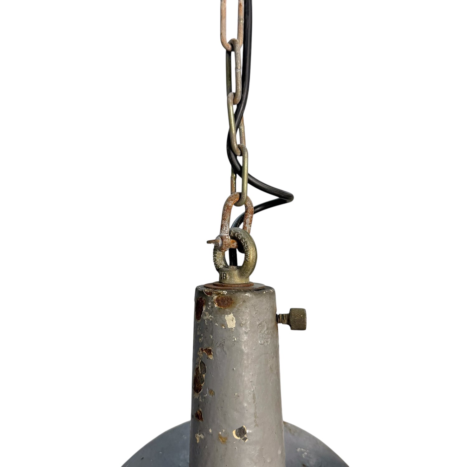 Nr. 2 Vintage industriële spiegelende hanglamp van Esla