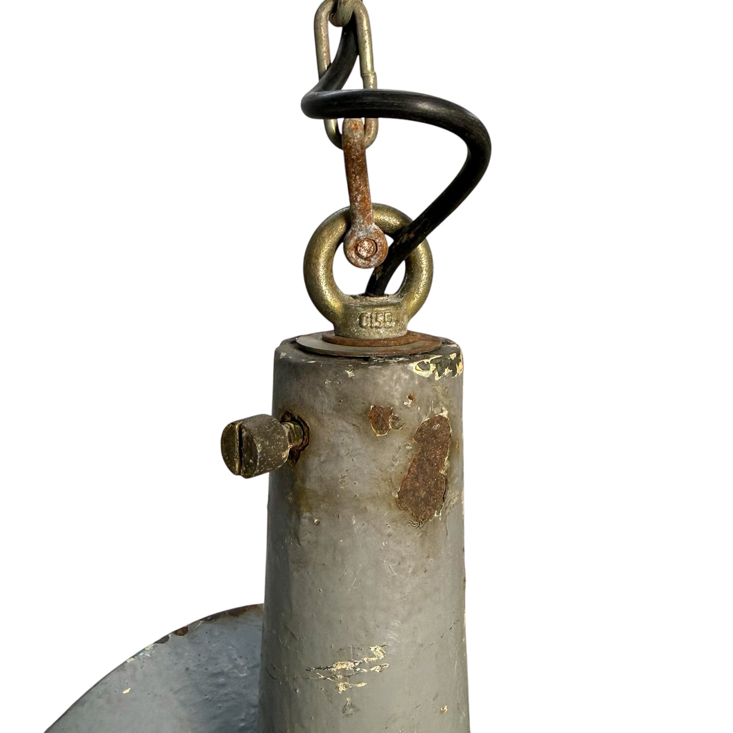 Nr. 2 Vintage industriële spiegelende hanglamp van Esla